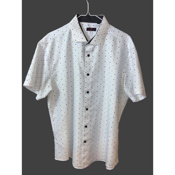 Classic White Polka Dot Button Down Shirt - Picture 1 of 5